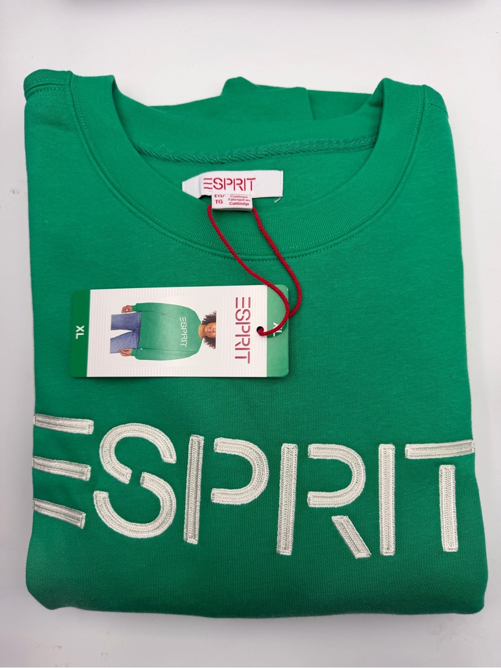 Esprit Green Sweatshirt with White Logo